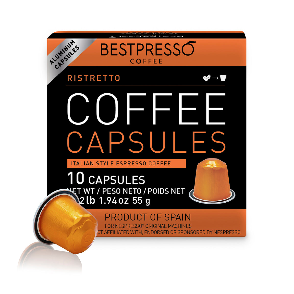 Café Capsules Nespresso * Ristretto Bicafé 30 Un