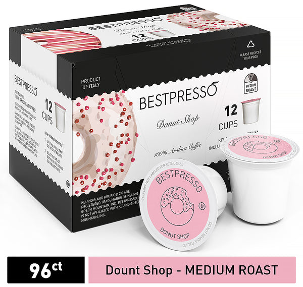 Donut Shop - Medium Roast - 96 Count  (Compatible with 2.0 Keurig Brewers)