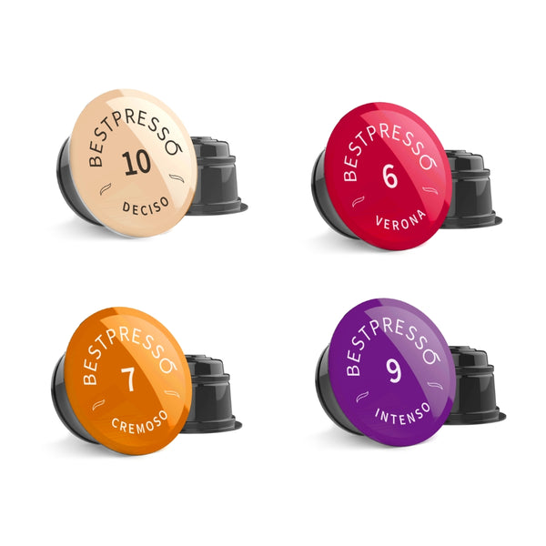 compatible with Starbucks Verismo, Caffitaly, CBTL, K-fee systems 80 Pods (Variety Pack)