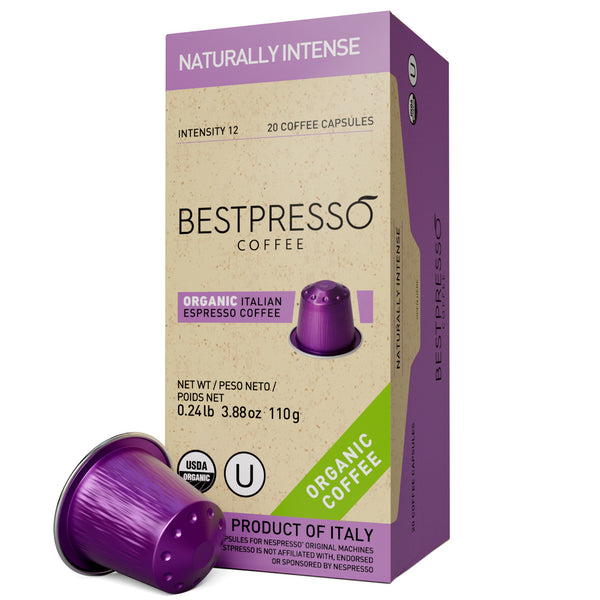 Organic USDA Bestpresso Coffee For Nespresso Original - Naturally Intense 120 Pods