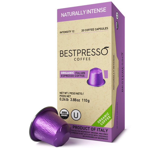 Organic USDA Bestpresso Coffee For Nespresso Original - Naturally Intense 120 Pods